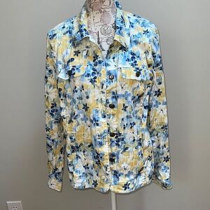 Koret large floral denim coat
